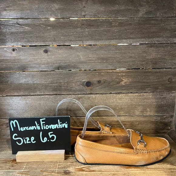 Womens Mercanti Fiorentini 3456 Tan Casual Driving Loafers‎ Shoes Size 6.5 B GUC - Picture 1 of 7